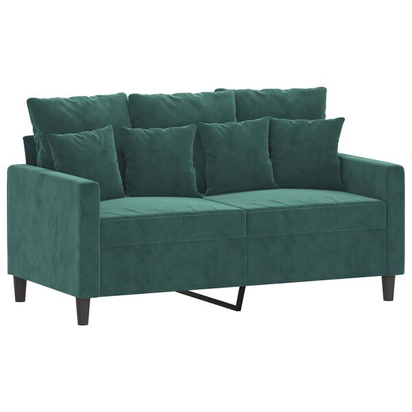 vidaXL 2-seater Sofa Dark Green Velvet (100% polyester) 2-seater