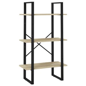 vidaXL Storage Shelf Sonoma Oak Engineered Wood and Metal Medium