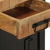 vidaXL Bedside Cabinet Rough Mango Wood Solid Mango Wood Medium