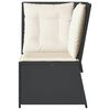vidaXL Patio Sofa Black, Cream White