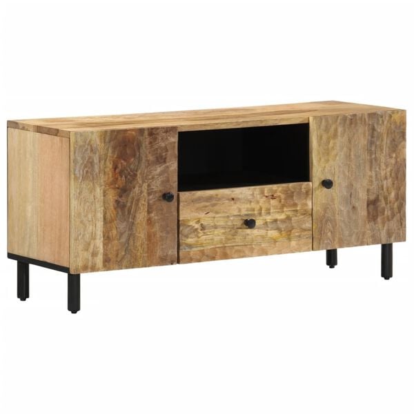 vidaXL TV Cabinet Natural wood Solid mango wood Medium TV Cabinet