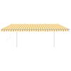 vidaXL Retractable Awning Yellow and White