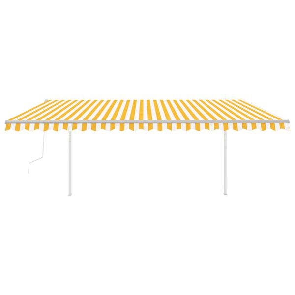 vidaXL Retractable Awning Yellow and White