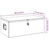 vidaXL Storage Box Black 35.4"x18.5"x13.2" Aluminum