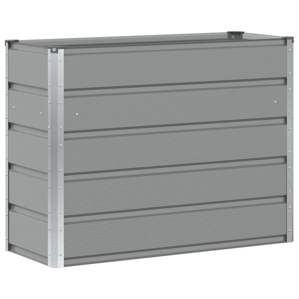 vidaXL Planter Light Grey 39.37 x 15.75 x 29.53 in Steel
