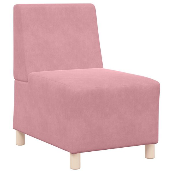 vidaXL Modular Sofa Unit Armless 2 pcs Pink 55 x 74 x 82 cm Velvet
