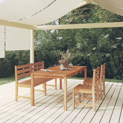 vidaXL 4 Piece Patio Dining Set Solid Wood Teak