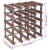 vidaXL Wine Rack for 20 Bottles Brown Solid Wood Pine
