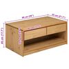 vidaXL Coffee Table Oak Solid pine wood, engineered wood Standard