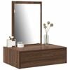 vidaXL Dressing Table Brown 23.62 x 15.75 x 27.56 in Engineered Wood