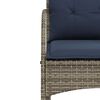 vidaXL Patio Rocking Chair Grey Poly Rattan and Powder-Coated Steel Medium