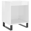 vidaXL Bedside Cabinet Set of 2 High gloss white Engineered wood, Metal