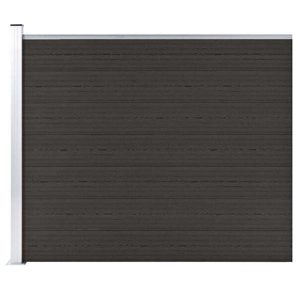 vidaXL Fence Panel WPC 68.9x57.5" Black
