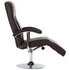 vidaXL TV Armchair Brown Artificial leather, Chrome Single