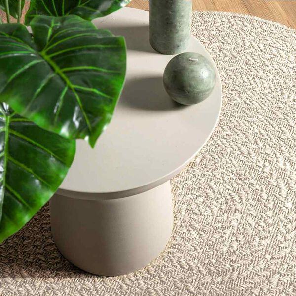 vidaXL Rug Cream 100% Polypropylene &Oslash; 35.4 in UV-resistant materials