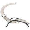 vidaXL Sun Lounger Cream Textilene, Steel Double Sun Lounger