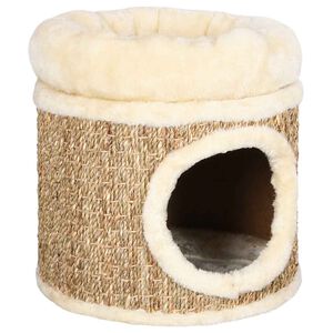 vidaXL Cat House Beige Flakeboard, Seagrass, Plush Small Nice Design