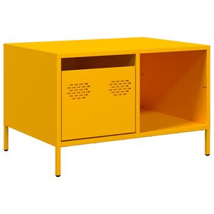 vidaXL Coffee Table Mustard Yellow Cold-rolled Steel 27.0 x 19.7 x 17.1 in