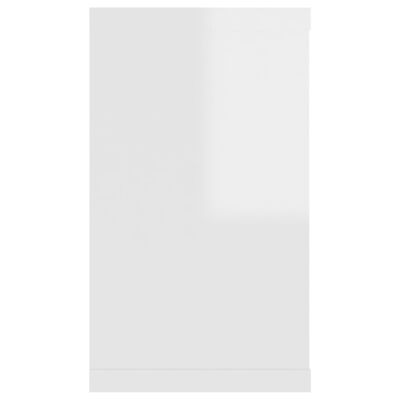 vidaXL Wall Cube Shelves 4 pcs High Gloss White 31.5"x5.9"x10.4" Engineered Wood