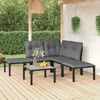 vidaXL Garden Lounge Set Black, Grey