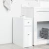 vidaXL Narrow Bathroom Cupboard White Engineered wood Slim
