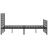 vidaXL Bed Frame Black Steel King Bed Frame Rectangular Traditional