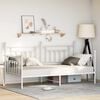 vidaXL Daybed Frame with Headboard White Twin Steel