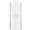 vidaXL Shower Door Frosted ESG 39.8"x74.8"