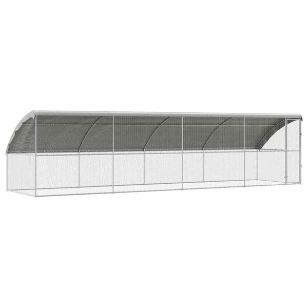 vidaXL Chicken Cage 4 pcs Silver 314.96 x 78.74 x 78.15 in