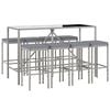 vidaXL Garden Bar Set Grey, Black