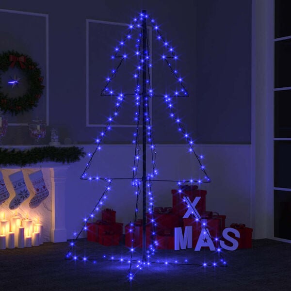 vidaXL Christmas Cone Tree 200 LEDs Indoor and Outdoor 3x5 ft