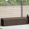 vidaXL Garden Storage Box Brown PE rattan 86.6 in x 19.7 in x 22.8 in