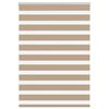 vidaXL Zebra Blind Sand brown 100% Polyester, Aluminum 41.7 in x 43.3 in