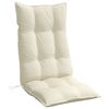 vidaXL Highback Chair Cushion Set of 4 Cream