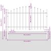 vidaXL Garden Fence 7 pcs Grey 170 x 140 cm Powder-Coated Steel