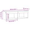 vidaXL TV Stand with LED Lights Smoked Oak 39.4"x11.8"x11.8"
