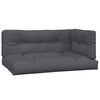 vidaXL Pallet Corner Sofa Charcoal Solid Acacia Wood, 100% Polyester