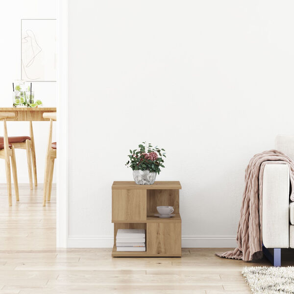 vidaXL Side Table Artisan Oak 15.75 x 15.75 x 15.75 in Engineered Wood