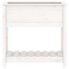 vidaXL Planter White Solid pine wood 31.9 in height, 32.5 in width