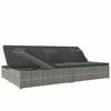vidaXL Sun Bed Dark Grey