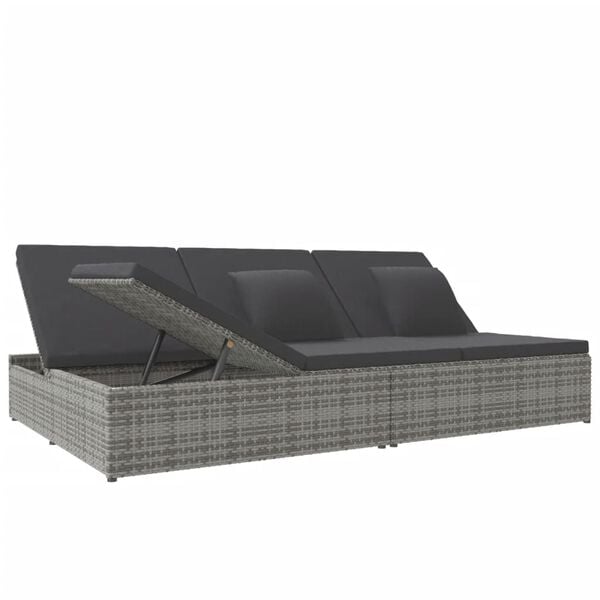 vidaXL Sun Bed Dark Grey