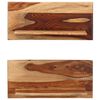 vidaXL Wall Shelf Set of 2 Natural wood color Solid Acacia wood Medium