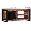 vidaXL TV Cabinet Black and brown Solid reclaimed wood, iron Medium
