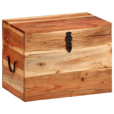 vidaXL Storage Box 15.4"x11"x12.2" Solid Wood Acacia