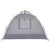 vidaXL Beach Tent 2-Person Gray Quick Release Waterproof
