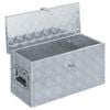 vidaXL Aluminum Box 24.2"x10.4"x11.8" Silver