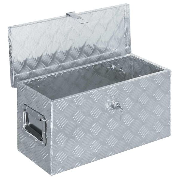 vidaXL Aluminum Box 24.2"x10.4"x11.8" Silver