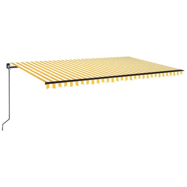 vidaXL Retractable Awning Yellow and White