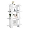 vidaXL Book Cabinet White Engineered Wood 31.5 x 11.8 x 48.6 in