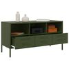 vidaXL TV Cabinet Olive Green Cold-rolled Steel Medium Adjustable Feet